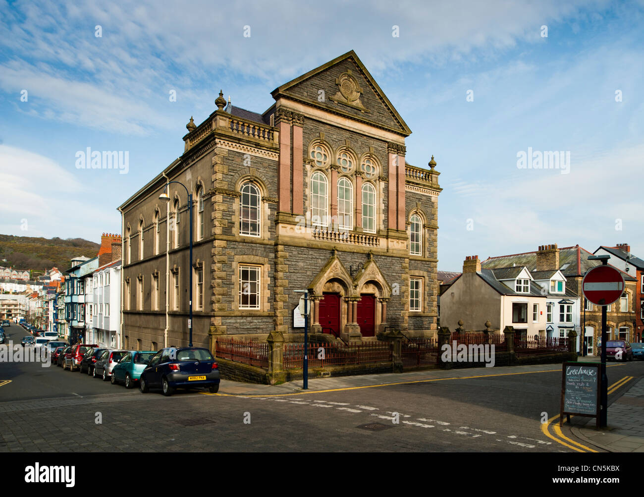 The ornate Exterior facade, Aberystwyth Bethel welsh language baptist chapel, Wales UK Stock Photo