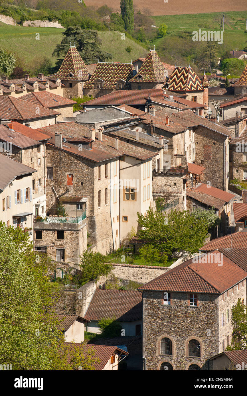 France, Isere, Saint Antoine l'Abbaye, labelled Les Plus Beaux Villages
