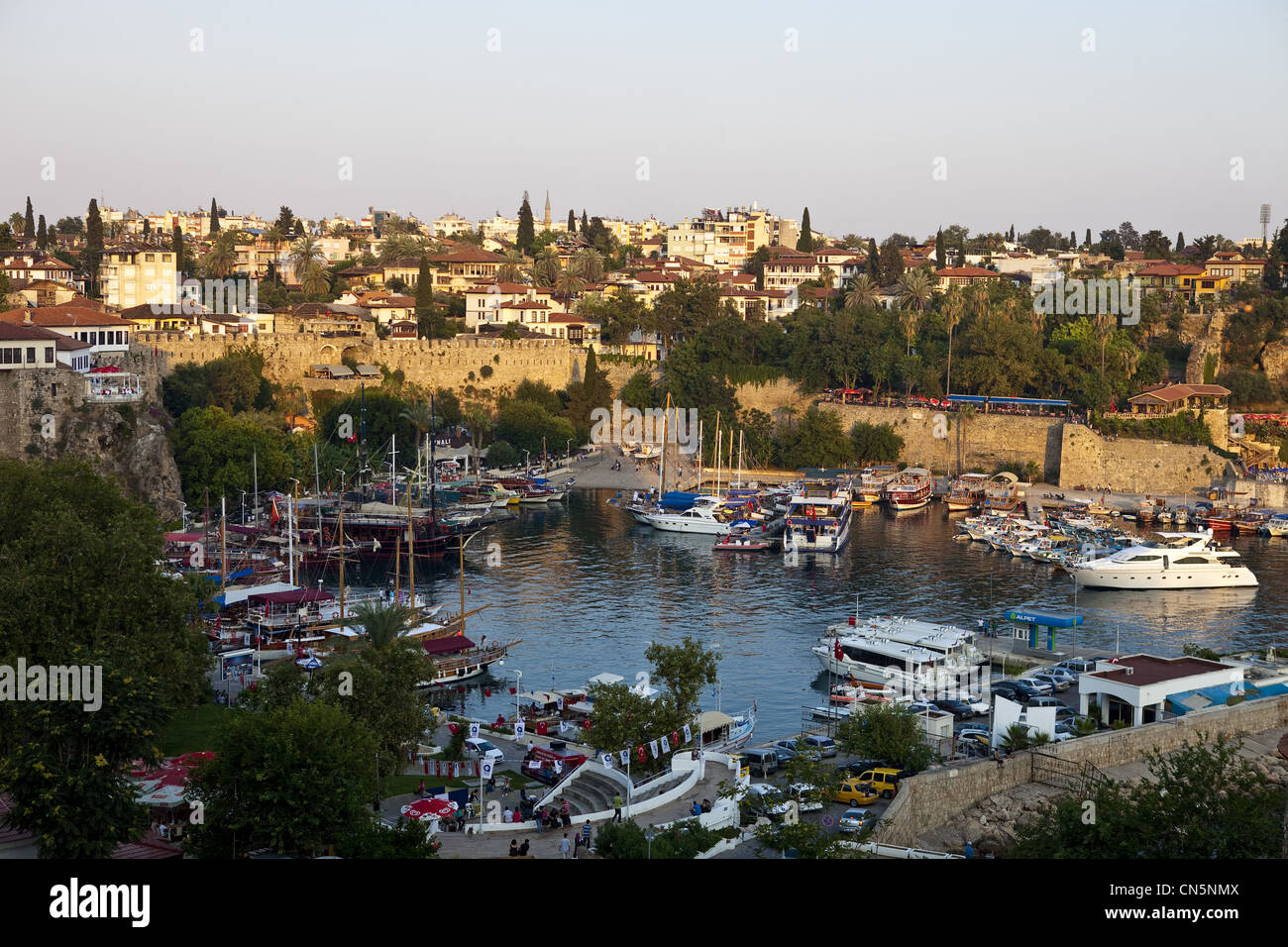 Turkey, Mediterranean region, Turquoise Coast, Pamphylia, Antalya, old town harbour (Kaleici) Stock Photo