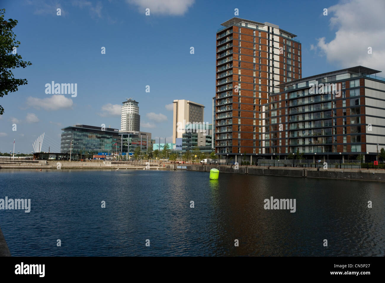 The BBC TV Studios at Media City UK and Salford Quays and the