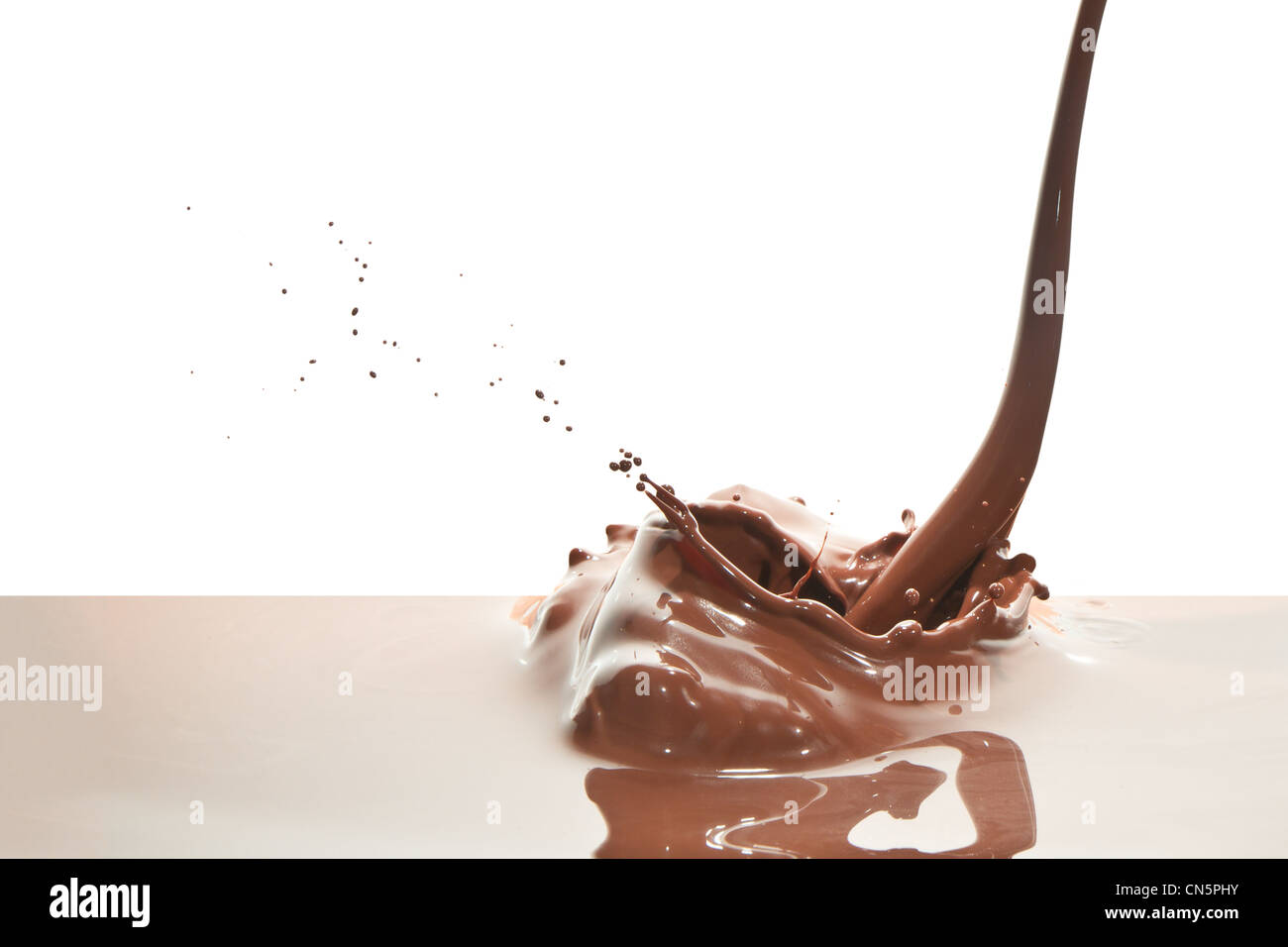 splash of chocolate isolated on white background Stock Photo