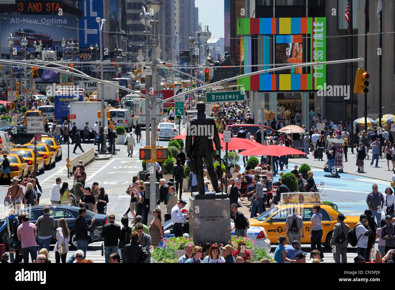 United States, New York City, Manhattan, Midtown, Times Square Stock Photo