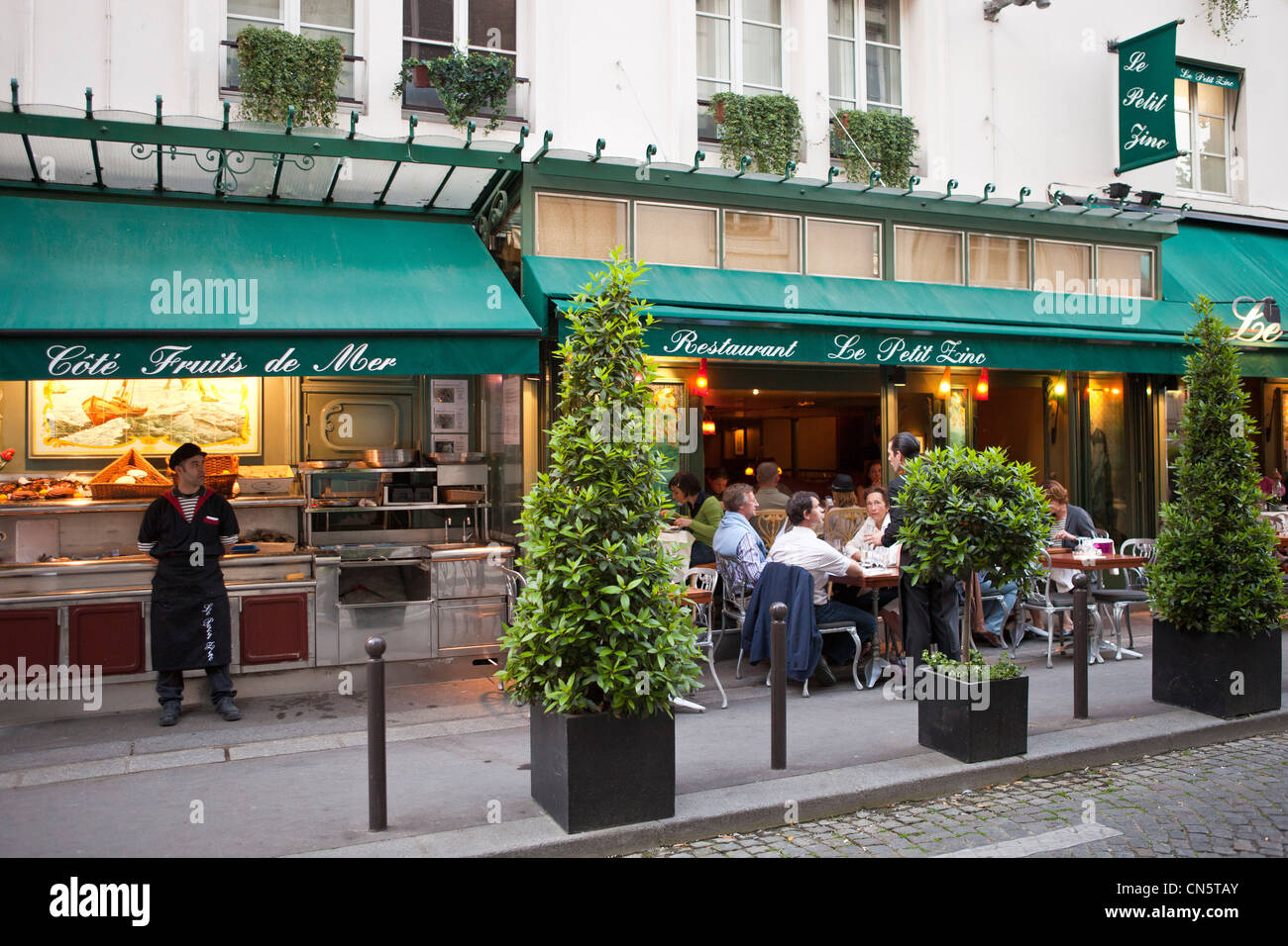 France, Paris, St Germain des Pres, the restaurant Le Petit Zinc Stock