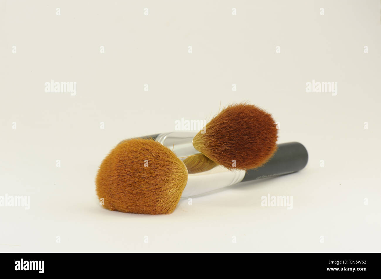 brush face makeup application bristles taken on a white background