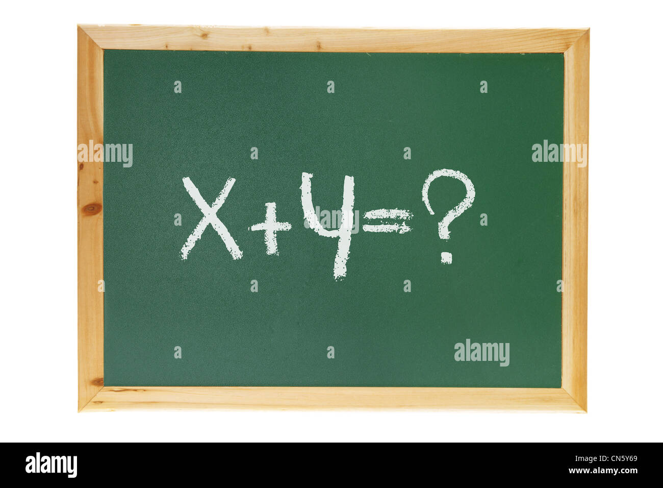 Black Board with Equation Stock Photo