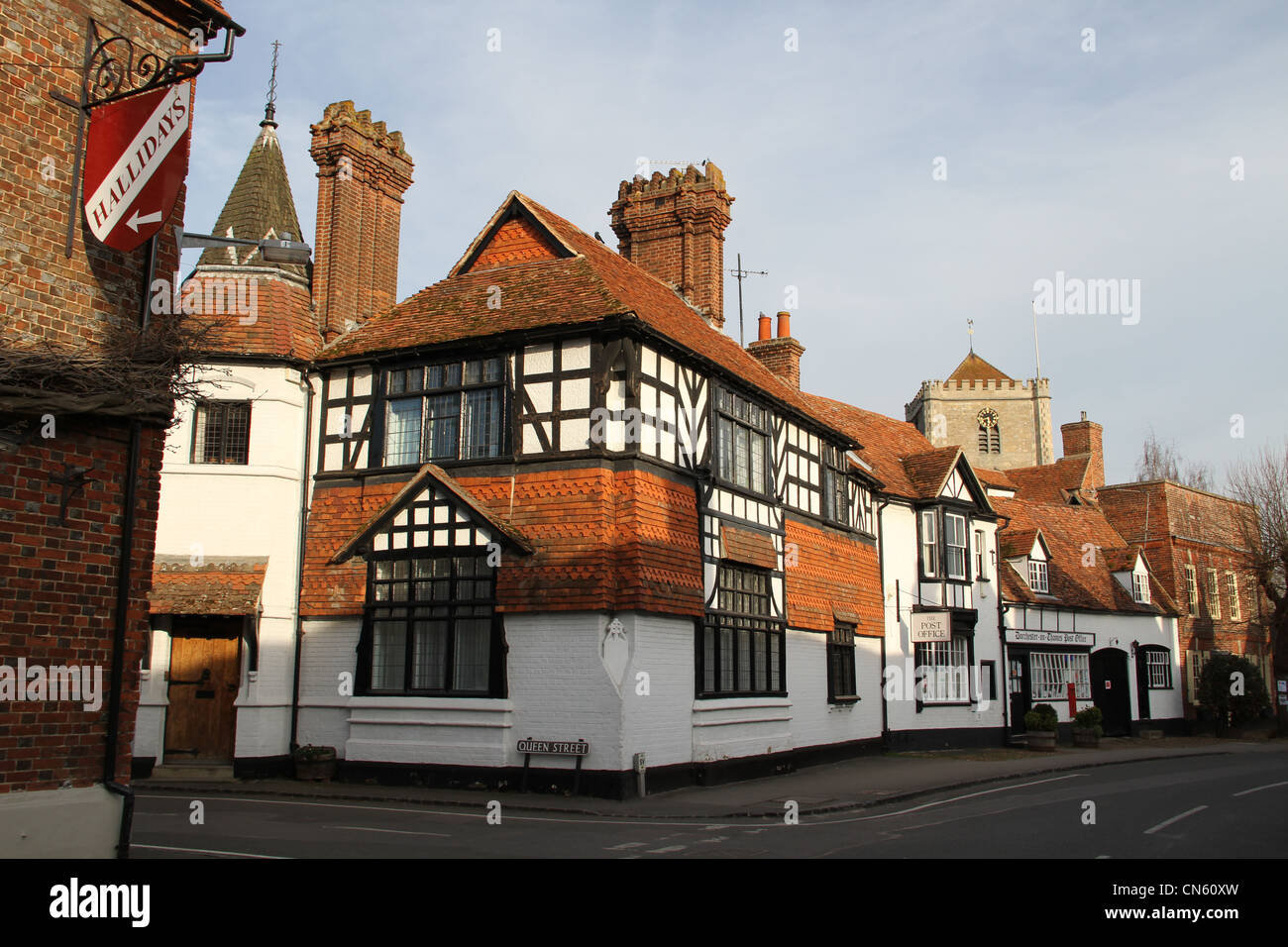 Dorchester on thames high street post office hires stock photography