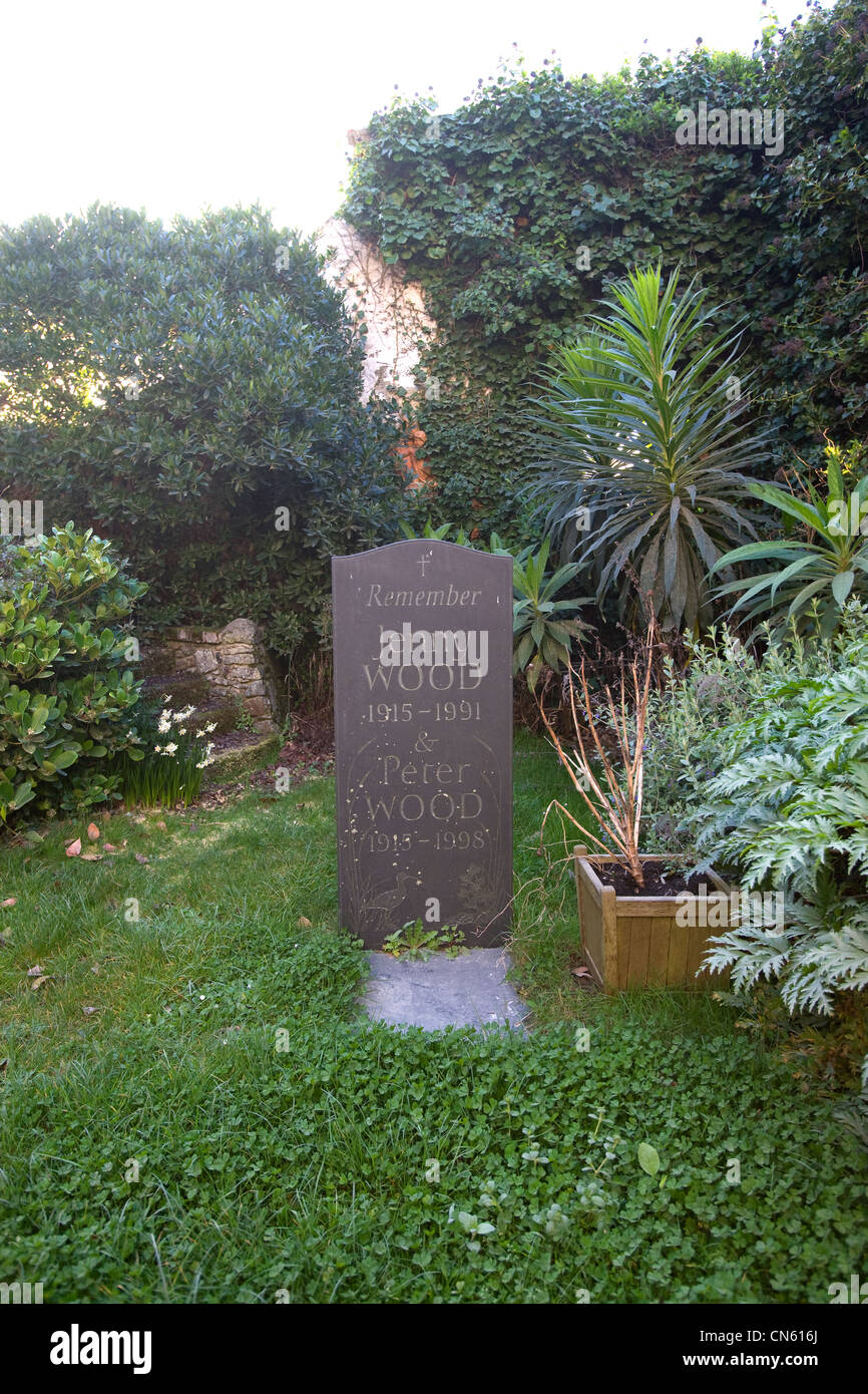 United Kingdom, Channel Islands, Herm Island, tomb of the Major Peter Wood and his wife Jenny, former landlords and operators Stock Photo