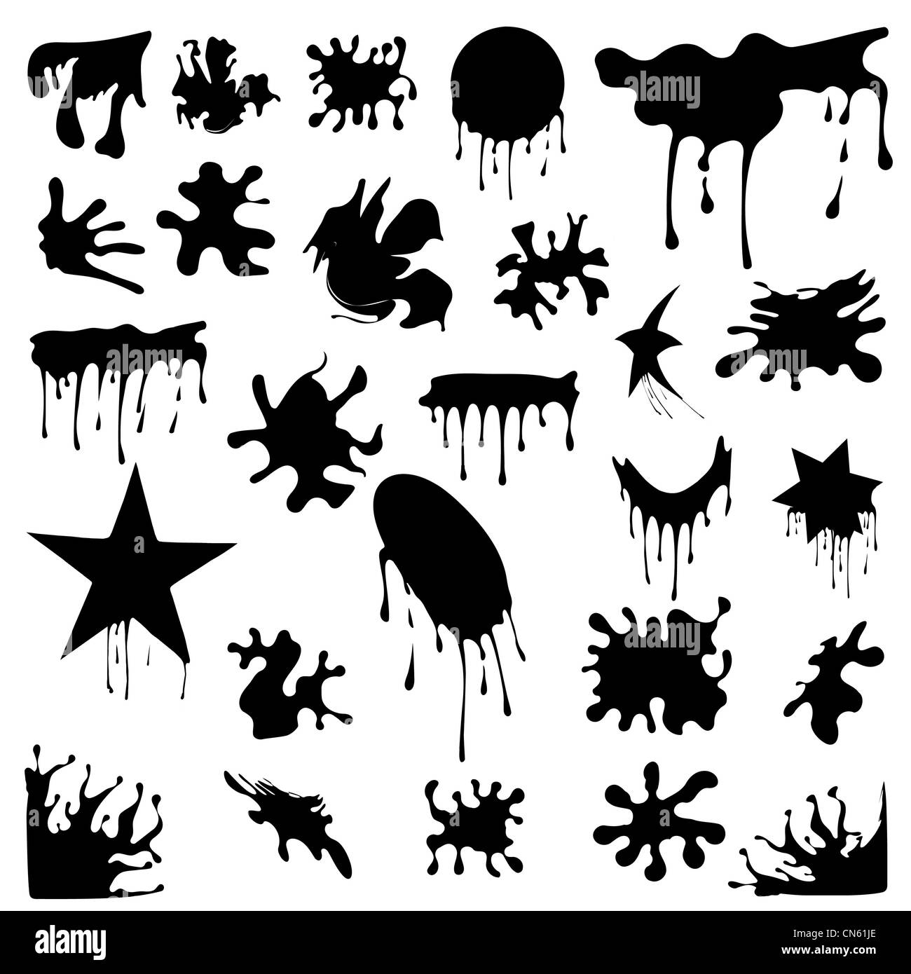 Splash design elements collection vector illustration Stock Photo Alamy