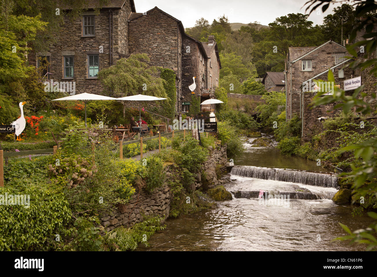 UK, Cumbria, Ambleside, Stock Ghyll flowing through the town Stock Photo