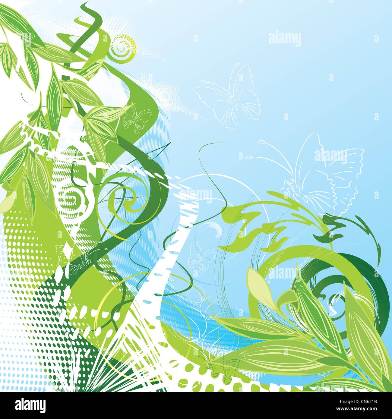 Floral and Butterfly background, vector illustration Stock Photo - Alamy