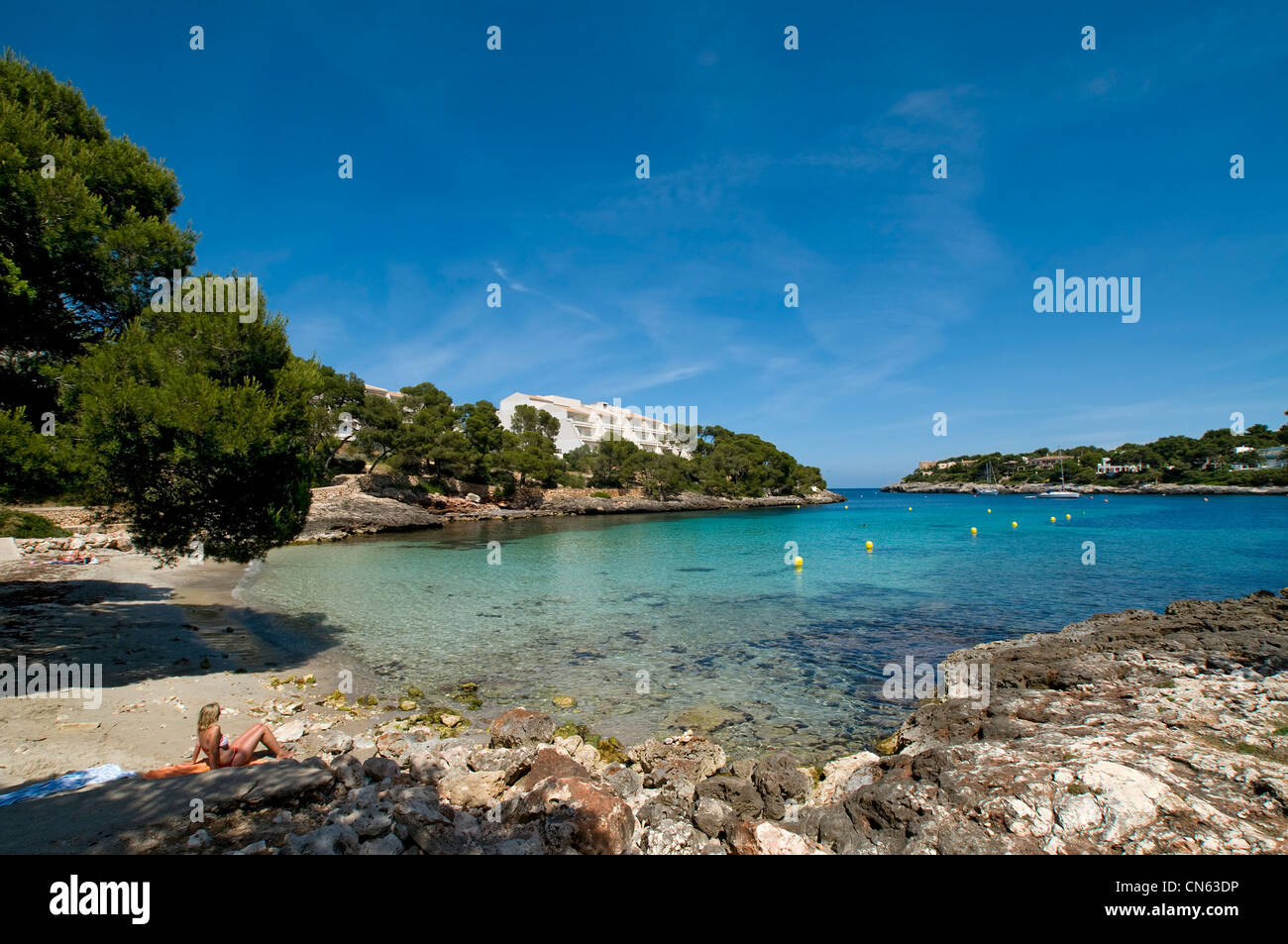 Porto Petro Beach Mallorca Balearics Spain Stock Photo