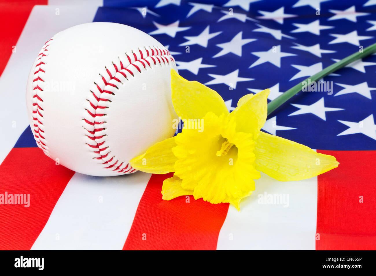 American flag on still spring hi-res stock photography and images - Alamy