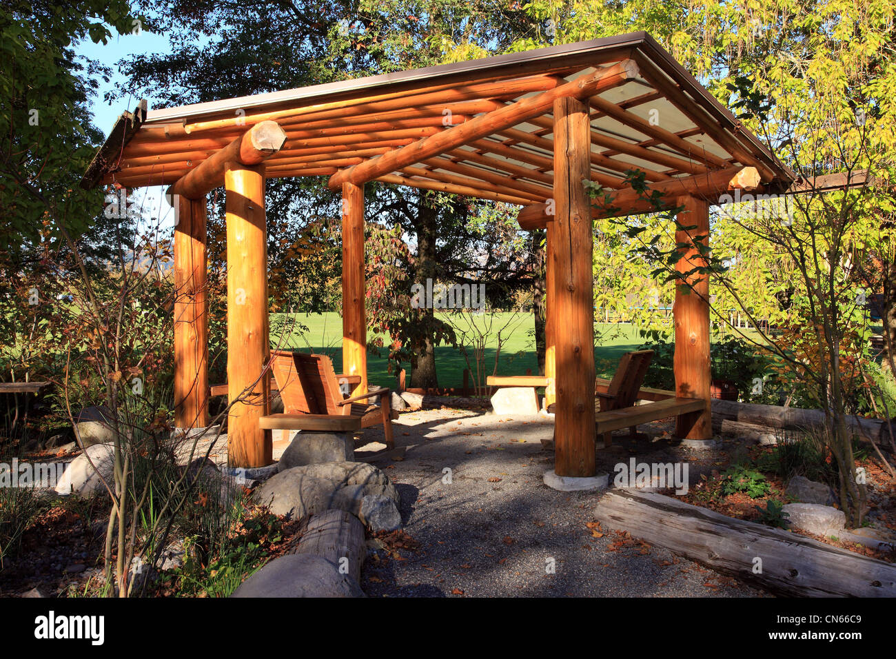 Outdoor gazebo in a park Stock Photo Alamy