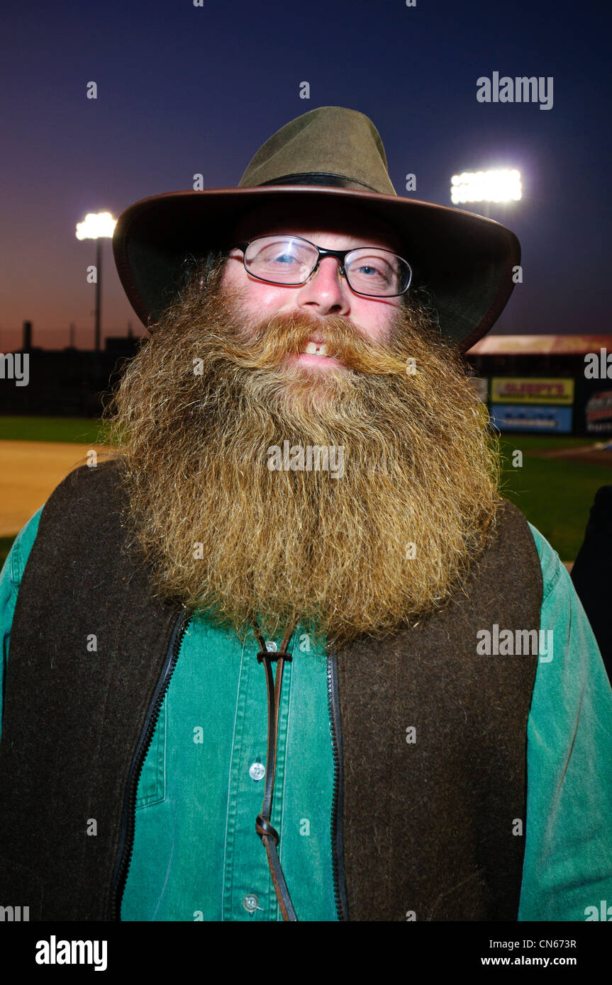 Contestant in the National Beard and Moustache Championships, in Lancaster, PA. October 8, 2011. Stock Photo