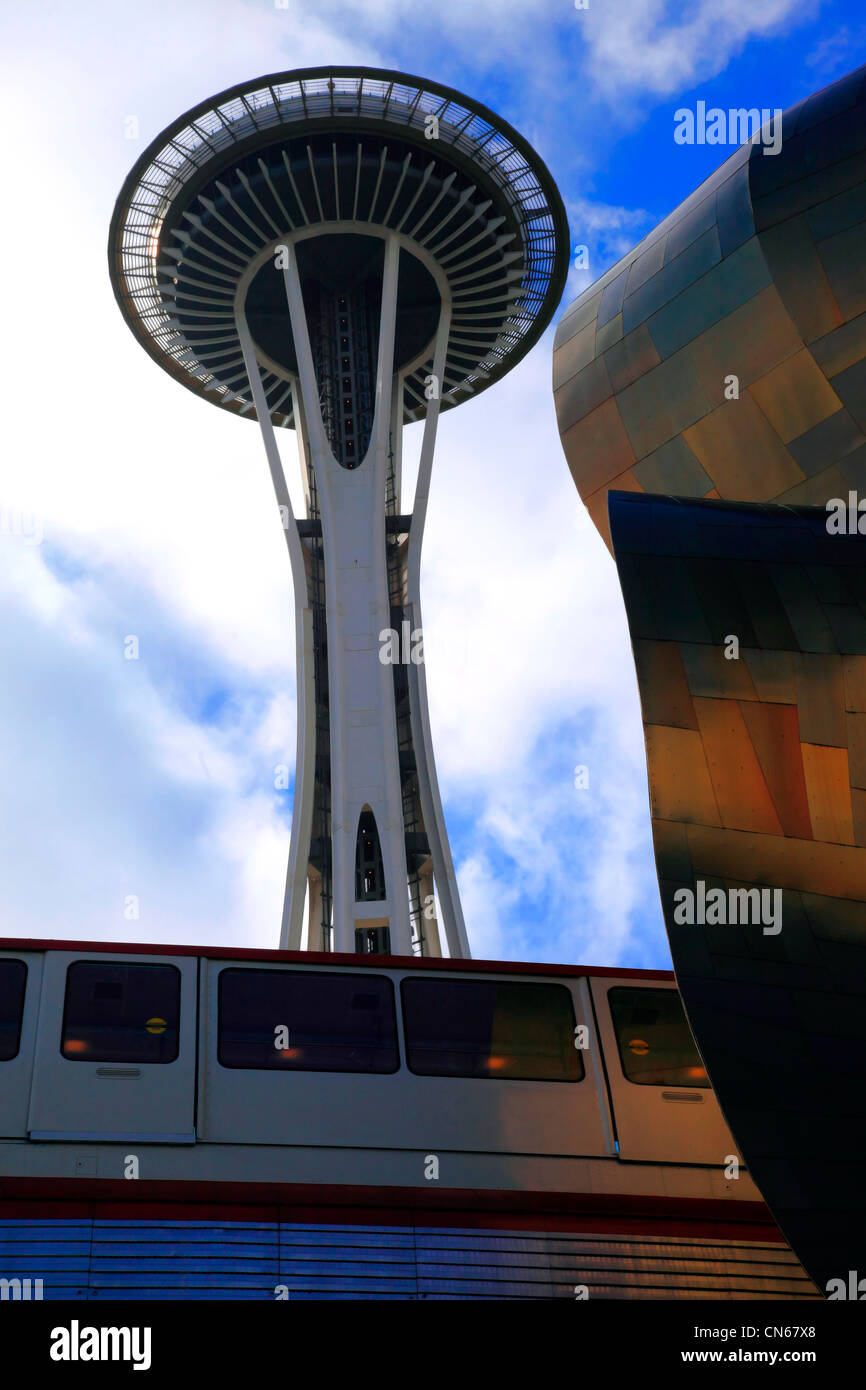 Seattle space needle observation deck hires stock photography and