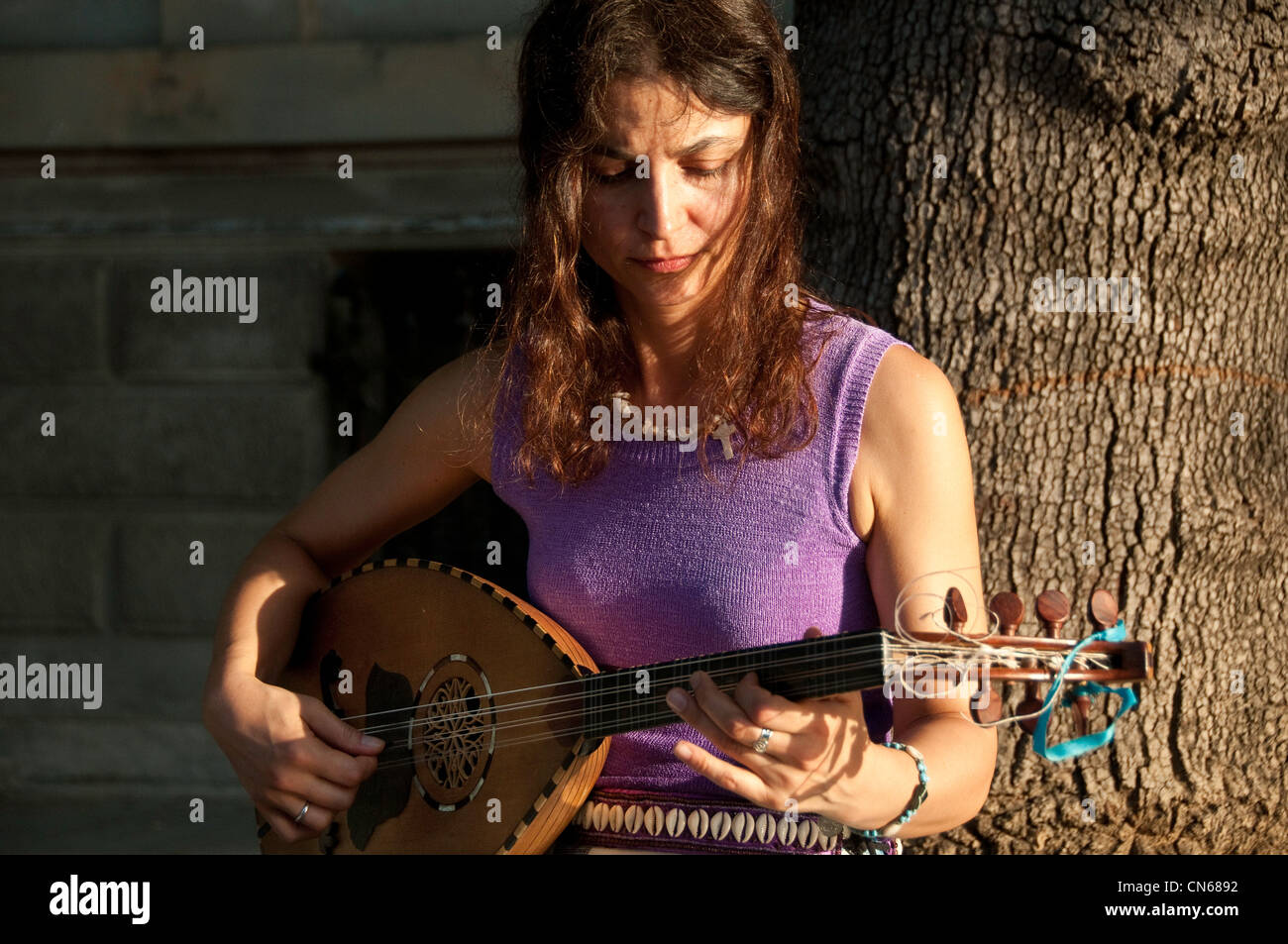 Greek woman playing bouzouki hires stock photography and images Alamy