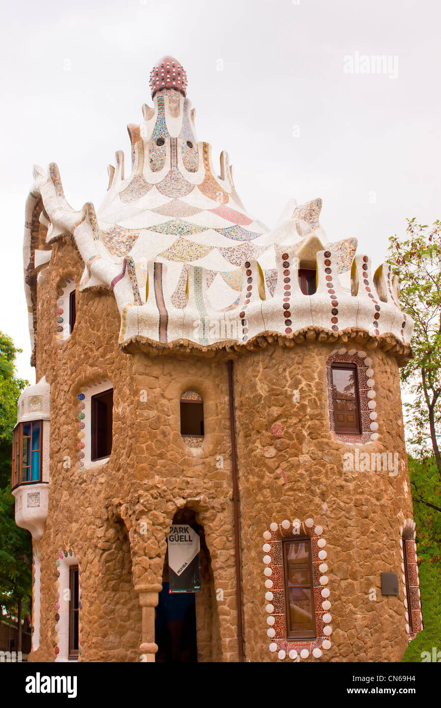 The famous park Guell in Barcelona, Spain Stock Photo