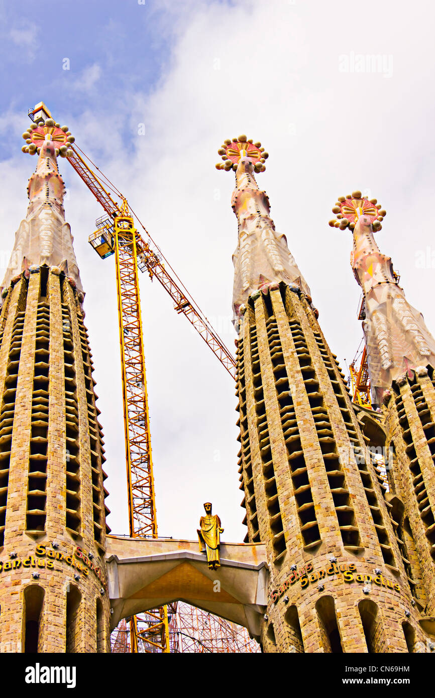 La Sagrada Familia - the impressive cathedral designed by Gaudi, Spain, Barcelona Stock Photo