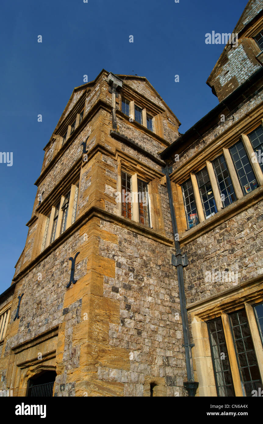 UK,Somerset,Chard,16th Century Old Grammar School,Elizabethan Architecture Stock Photo
