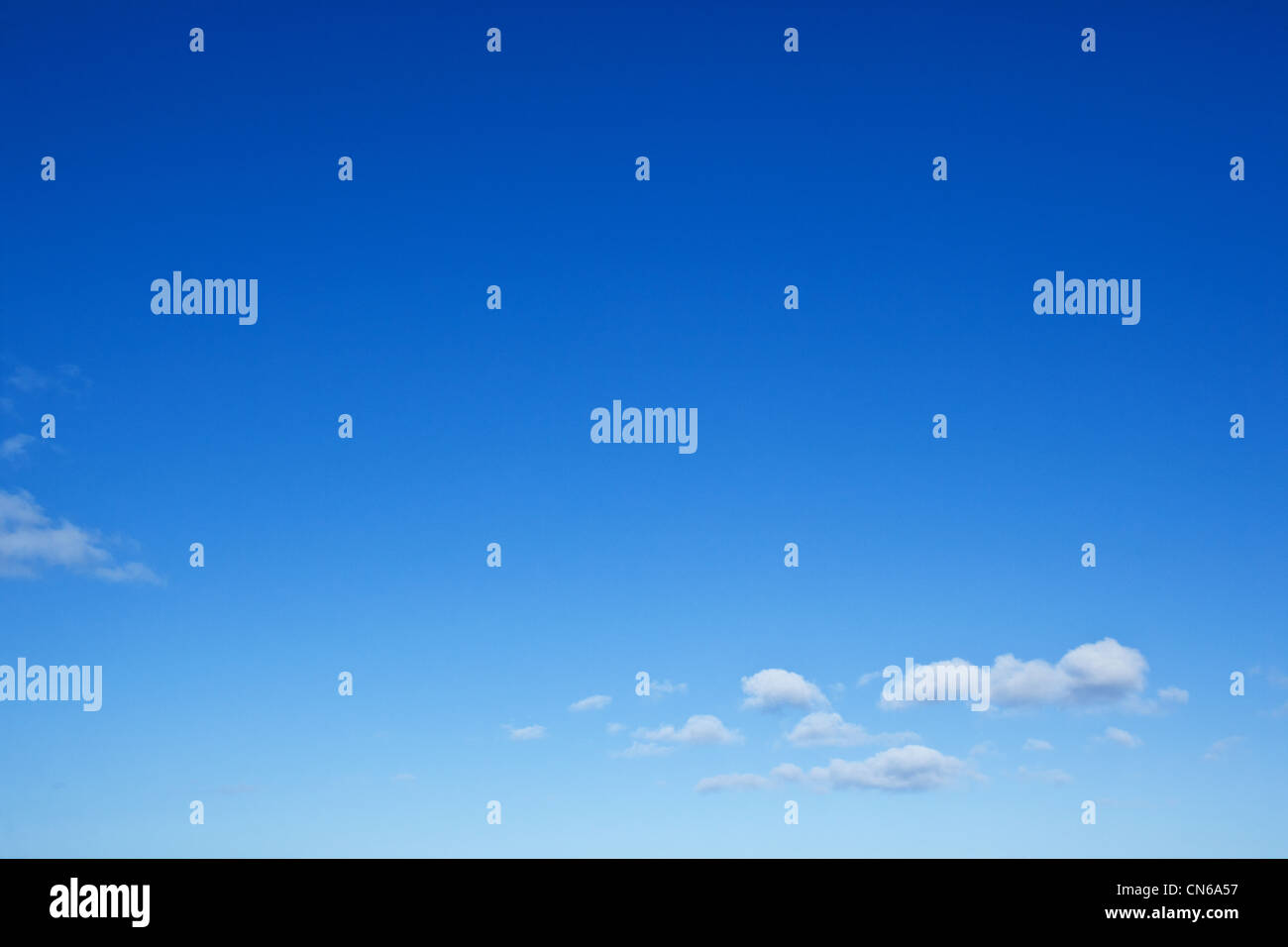 Blue Sky with small clouds Stock Photo