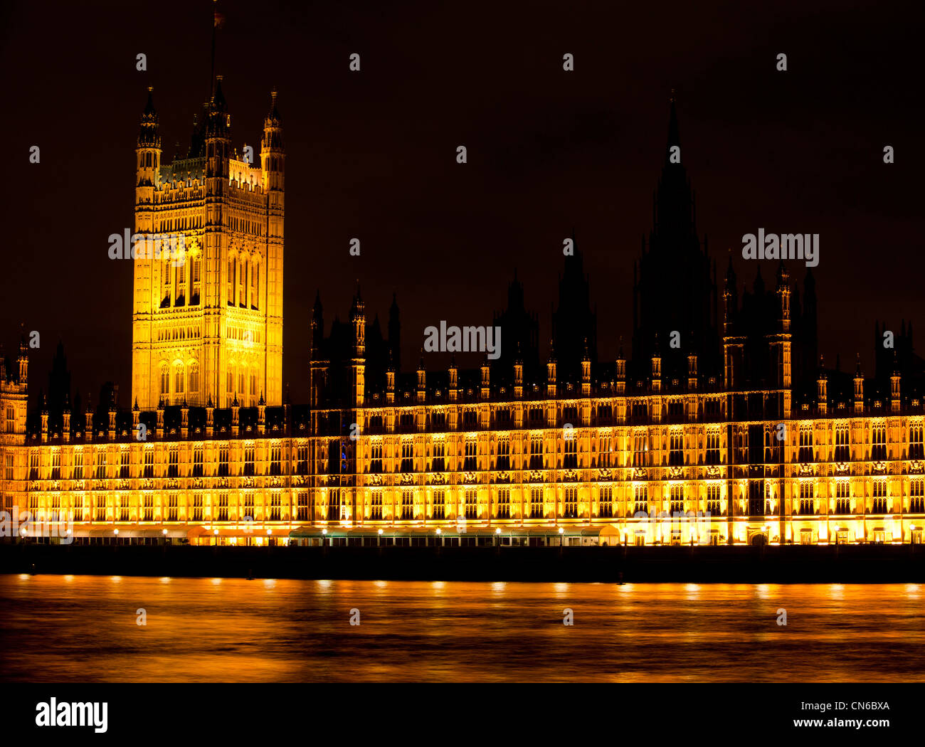 House of Parliament at night, London, UK Stock Photo