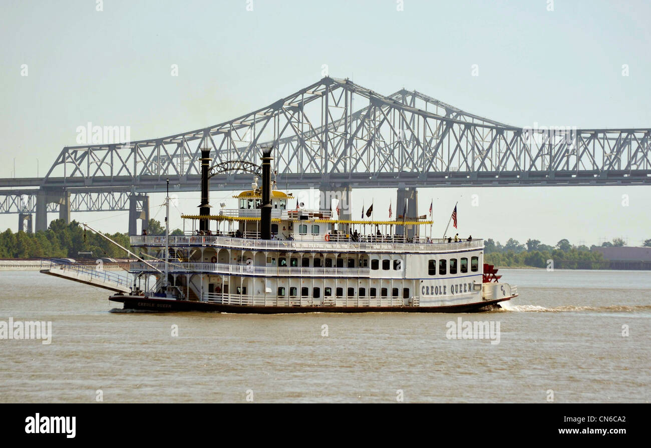 The Natchez sailing on the mighty Mississippi River in New Orleans