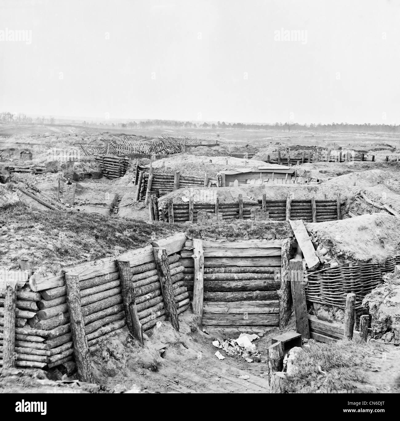Trenches before Petersburg, Virginia during USA Civil War, 1864 Stock Photo  - Alamy