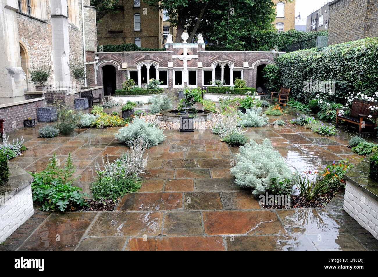 The Garden Of The Priory Church Of The Order Of St John Clerkenwell London England Uk Stock Photo Alamy