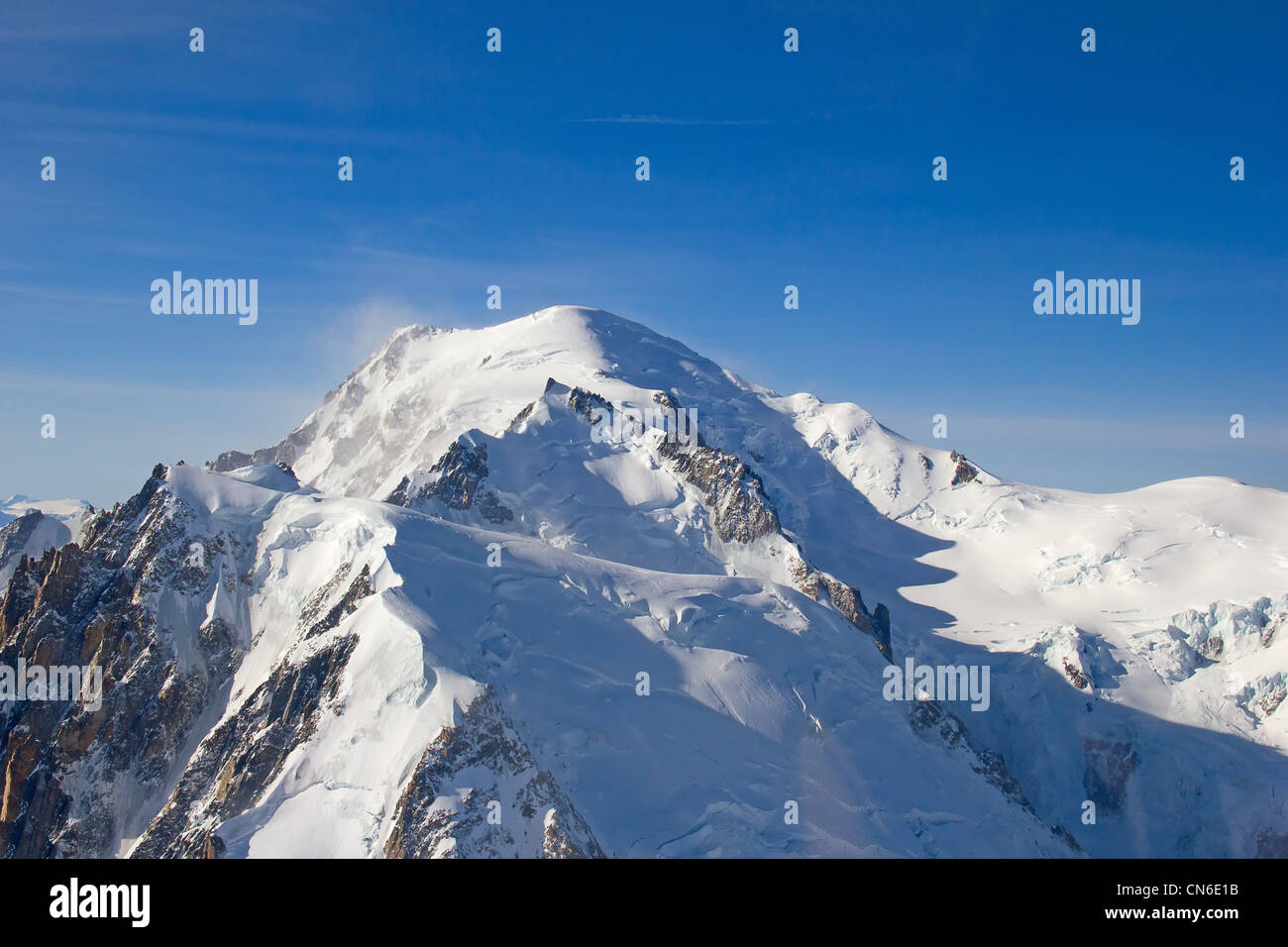 Mont Blanc, France, highest peak of Europe Stock Photo - Alamy