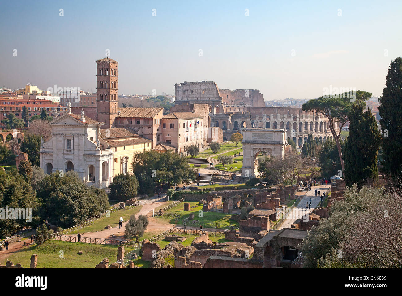 Ruins of roman forum in Rome, Italy Stock Photo - Alamy