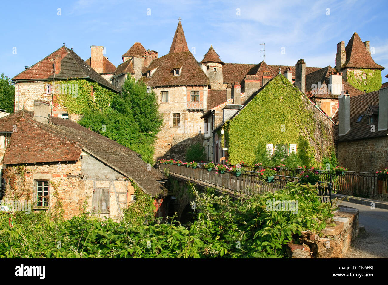 Carennac Gourdon Lot Midi Pyrenees France Stock Photo, Royalty Free ...