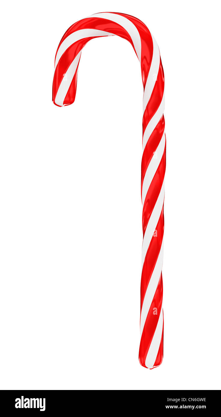 Traditional christmas candy cane isolated on white background vertical Stock Photo Alamy