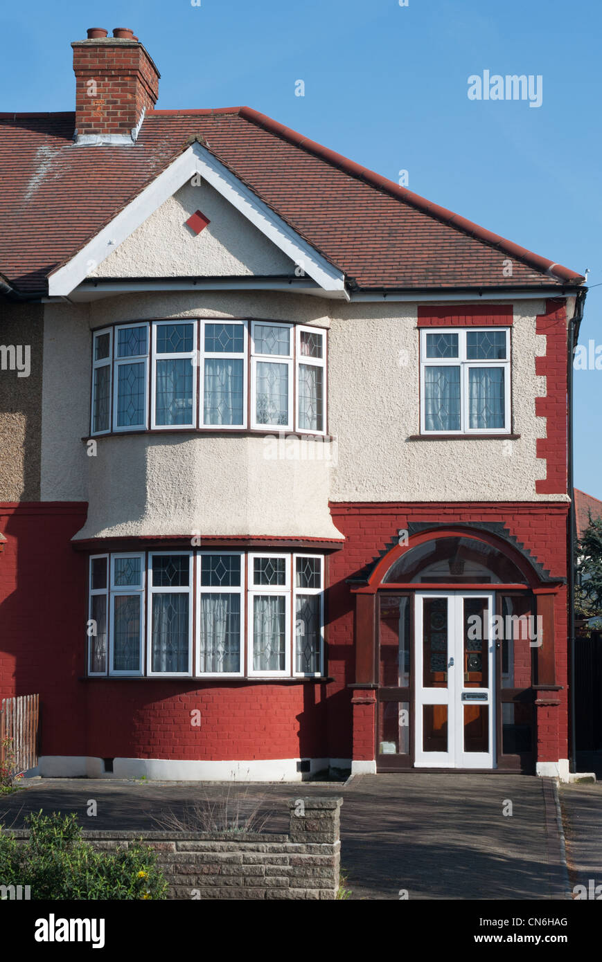 Semi detached house, in London borough of Enfield, UK Stock Photo