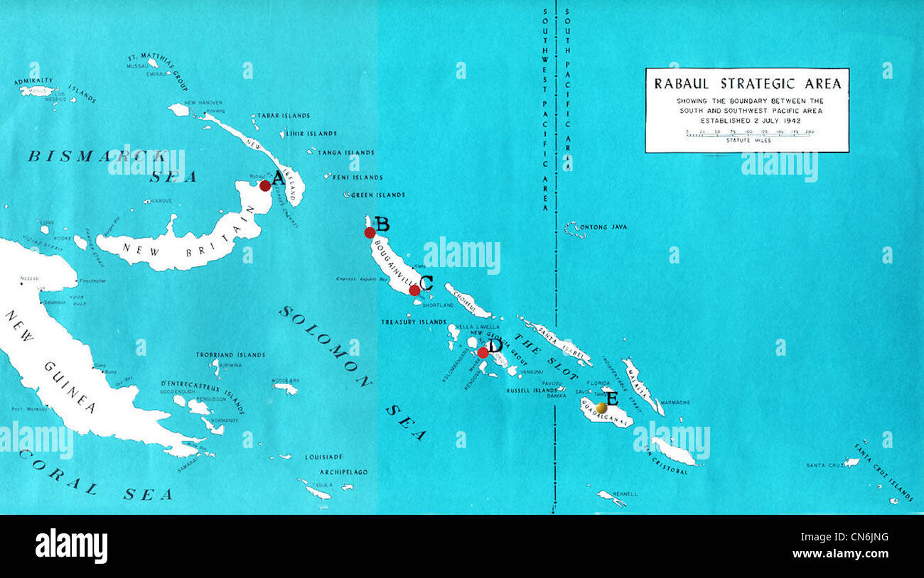 Battle Of Guadalcanal World Map