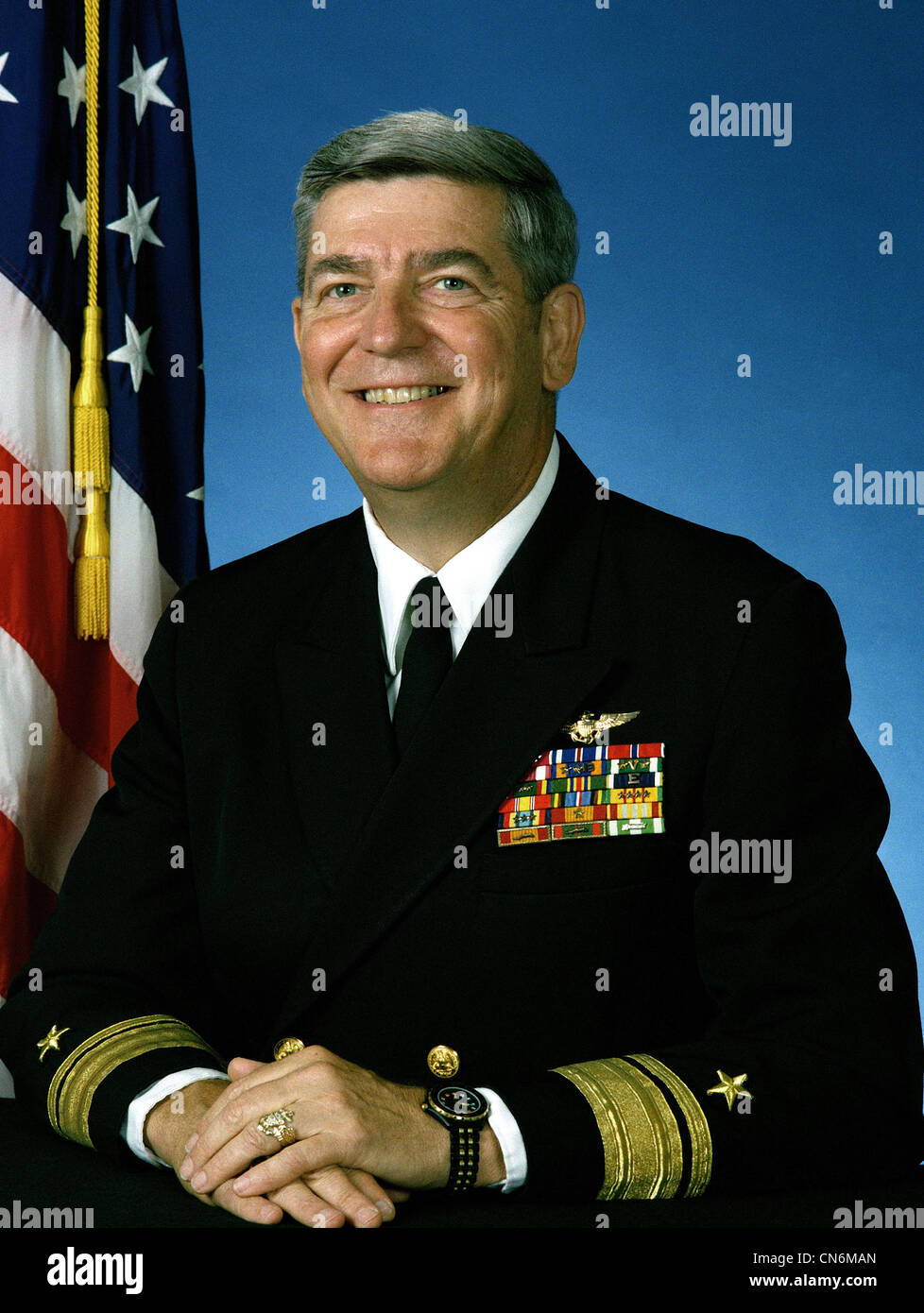 Rear Admiral Jeremy D. Taylor, USN (uncovered) Stock Photo