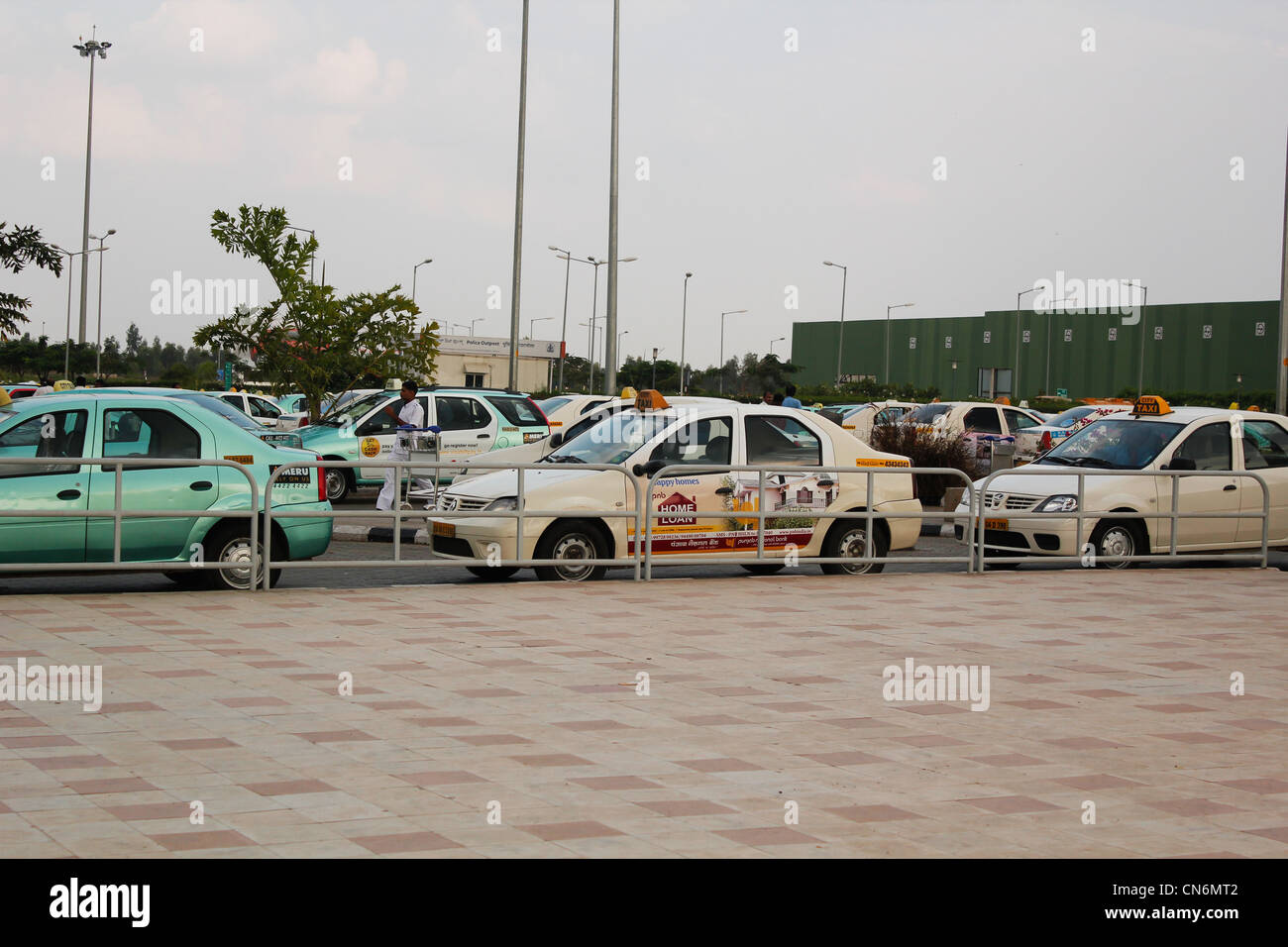 Car parking at Bangalore International Airport, Bangalore, Karnataka, India Stock Photo