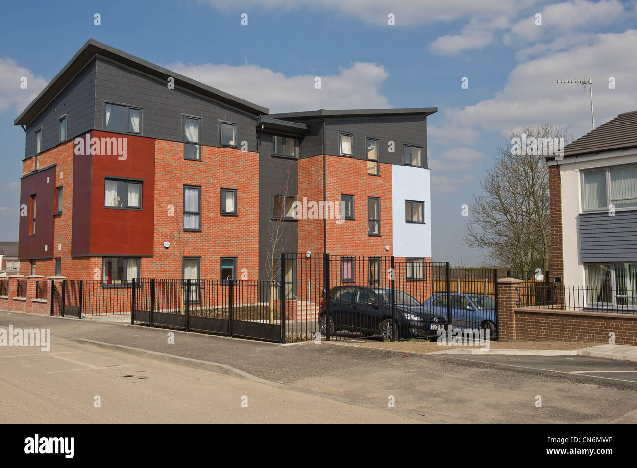 New build social housing Stock Photo