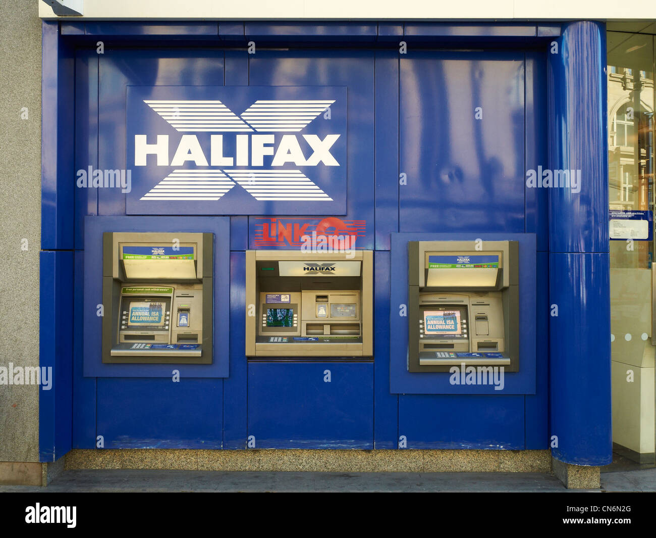 Halifax Building Society cash machines Stock Photo Alamy