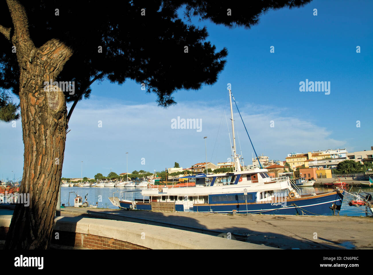 Europe Italy Abruzzo Pescara the Harbor Stock Photo