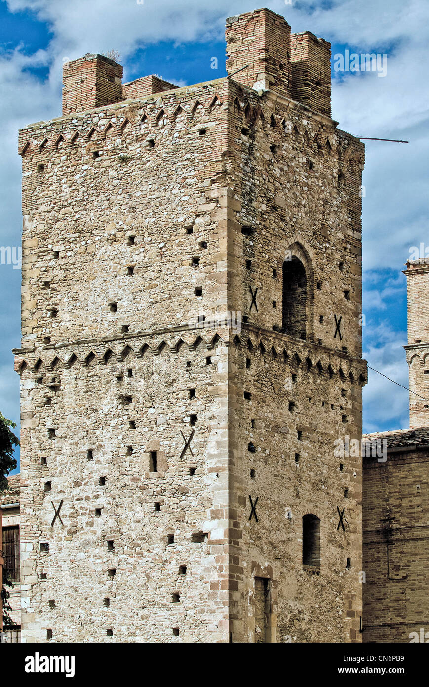 Europe Italy Abruzzy L'Aquila Province Lanciano  S. Giovanni tower Stock Photo