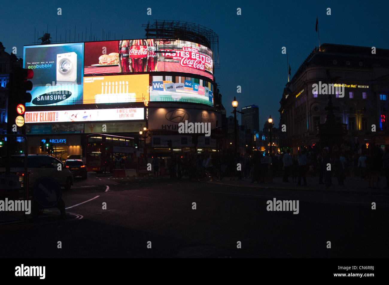 London Piccadilly Circus at night Stock Photo
