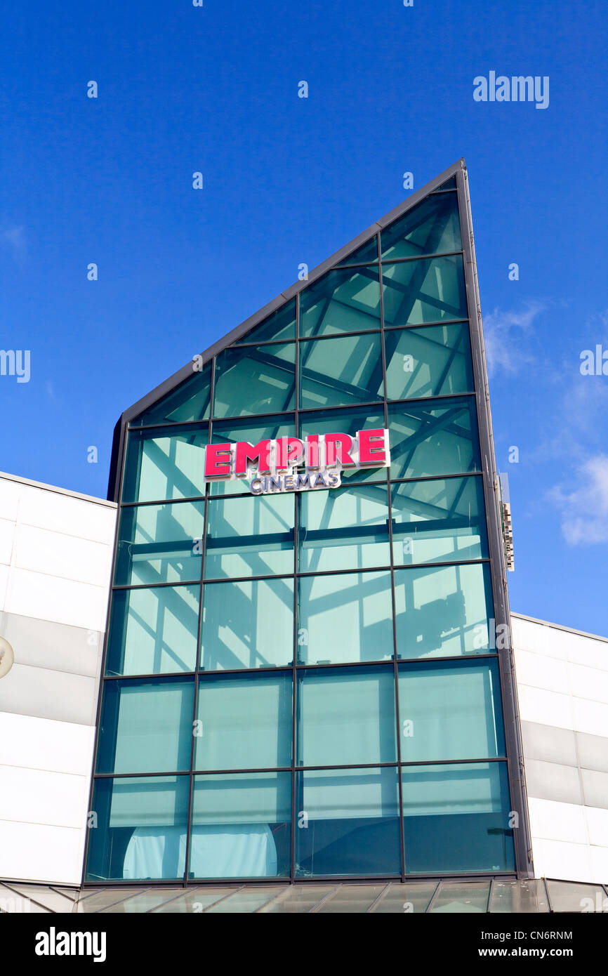 Glass structure above the entrance to Empire Cinema Stock Photo