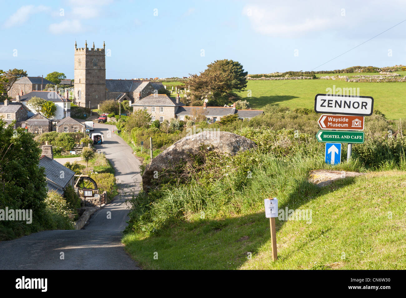 Zennor village in Cornwall, England Stock Photo