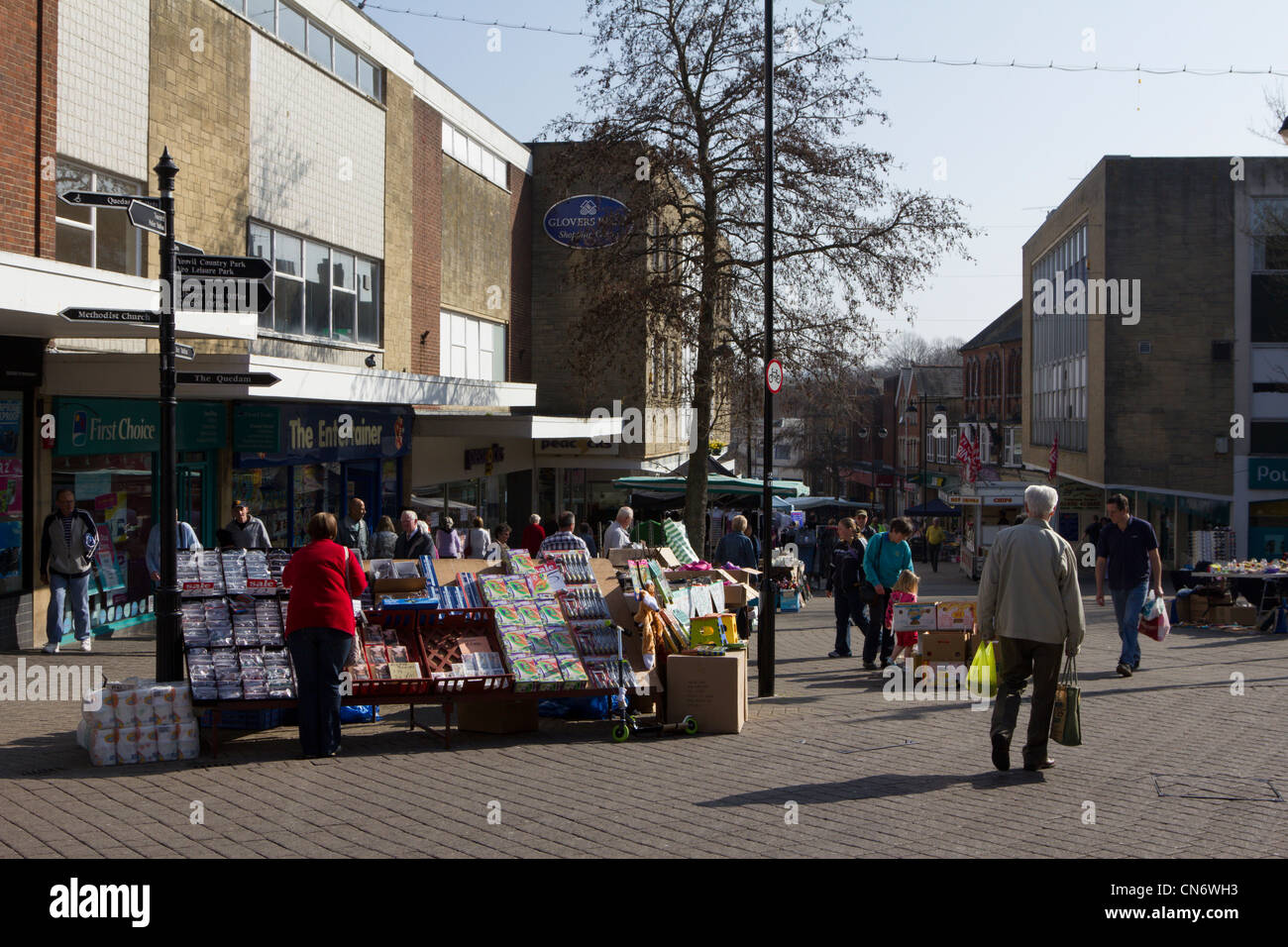 yeovil town centre high street shops somerset england uk Stock Photo