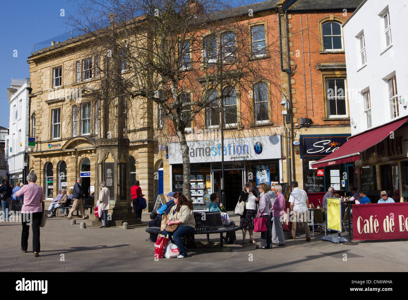 yeovil town centre high street shops somerset england uk Stock Photo