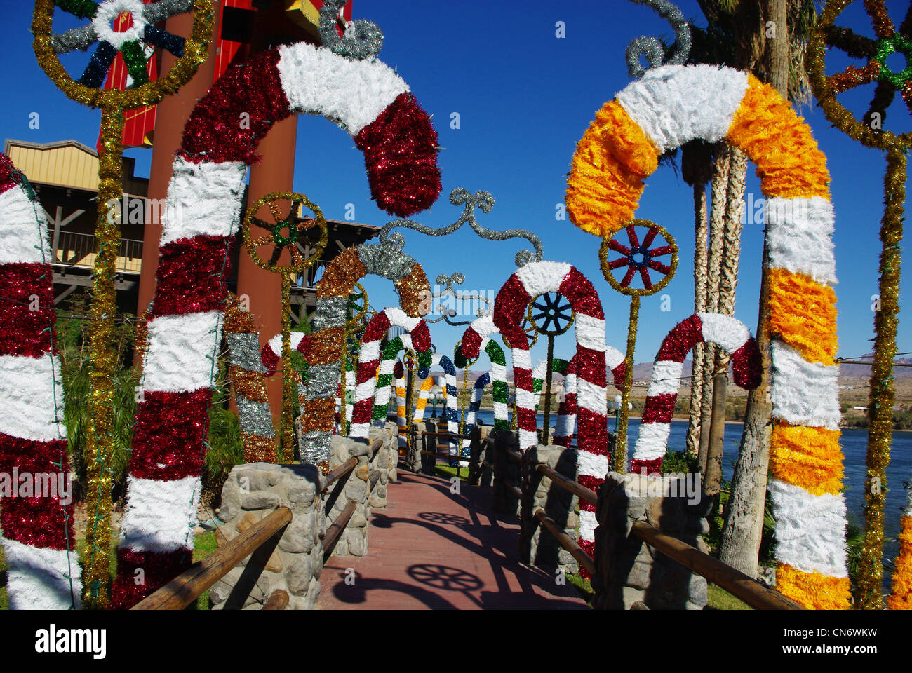 christmas decorations on colorado river in laughlin nevada stock image - Southwest Christmas Decorations christmas decorations on colorado river in laughlin nevada stock image - Southwest Christmas Decorations