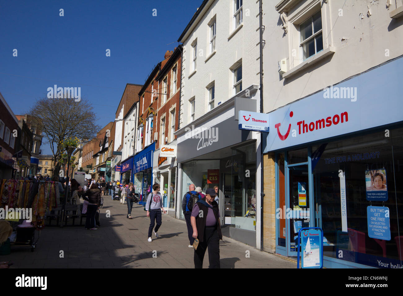 yeovil town centre high street shops somerset england uk Stock Photo ...