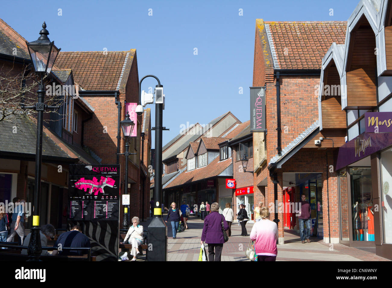 yeovil town centre high street shops somerset england uk Stock Photo