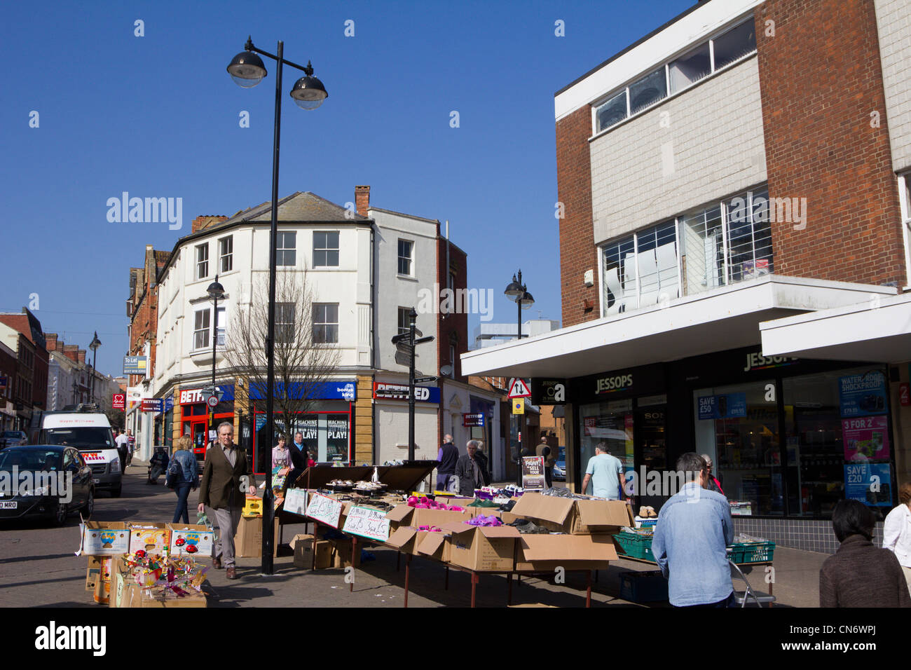 yeovil town centre high street shops somerset england uk Stock Photo