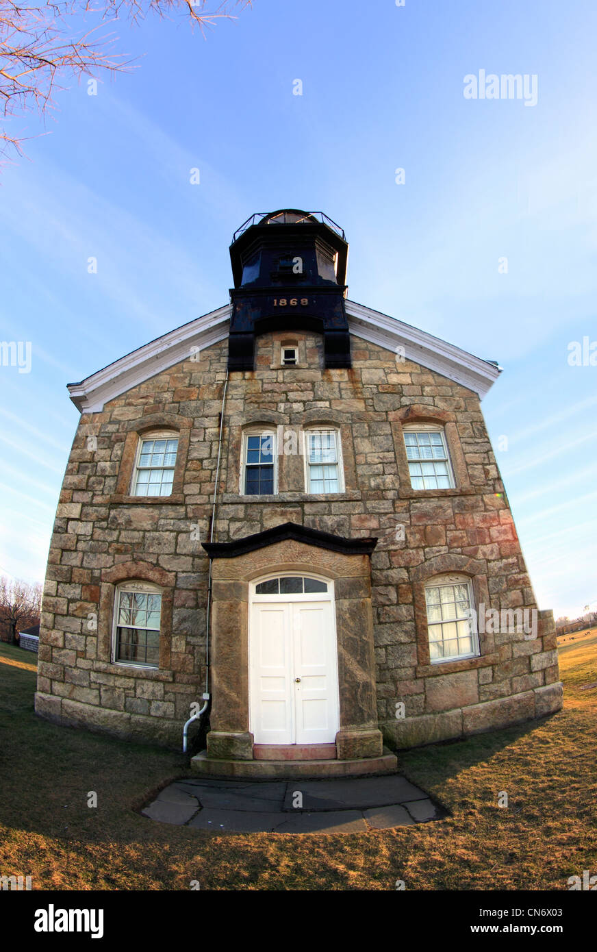 Old Field Lighthouse Long Island NY Stock Photo
